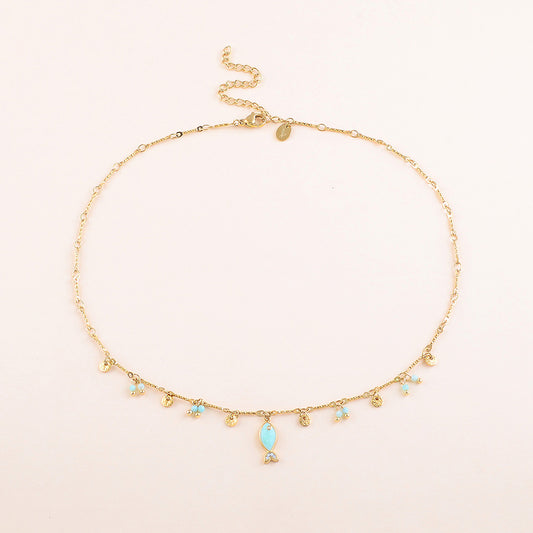 Enamel Fish Necklace
