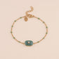 Stone and enamel bracelet