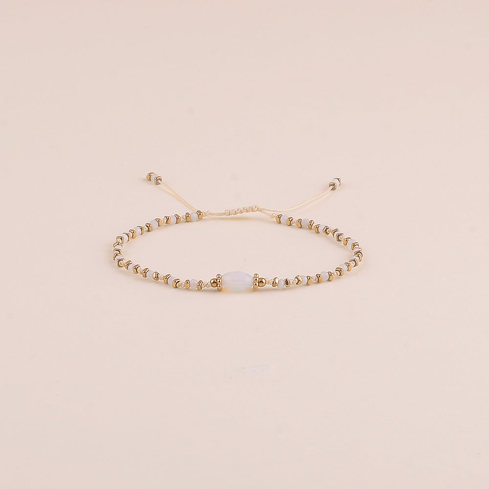 Cord stone bracelet