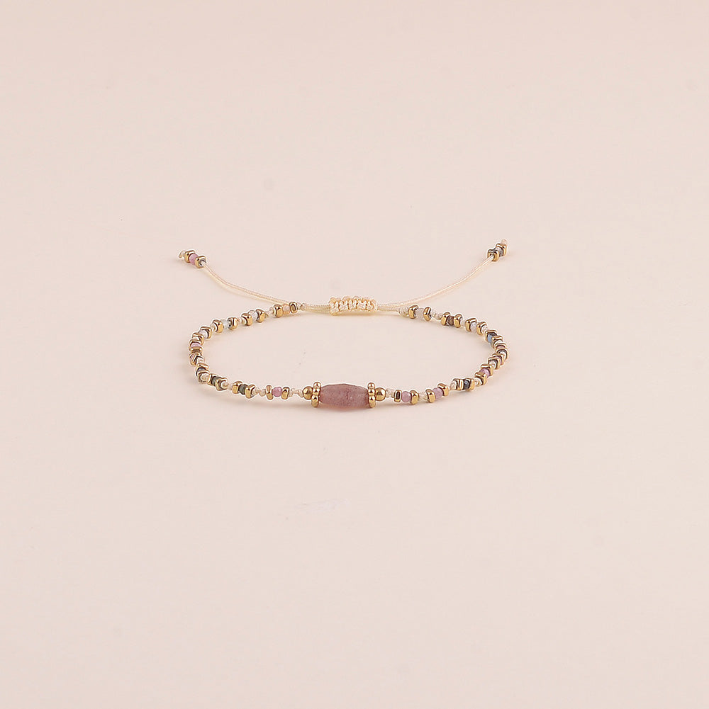 Cord stone bracelet