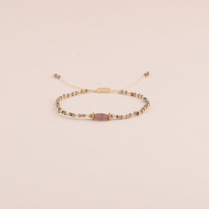 Cord stone bracelet