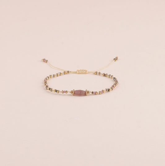 Cord stone bracelet