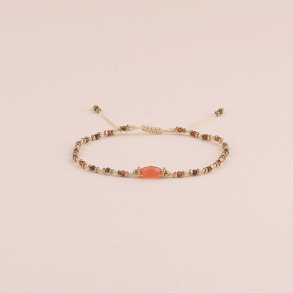 Cord stone bracelet