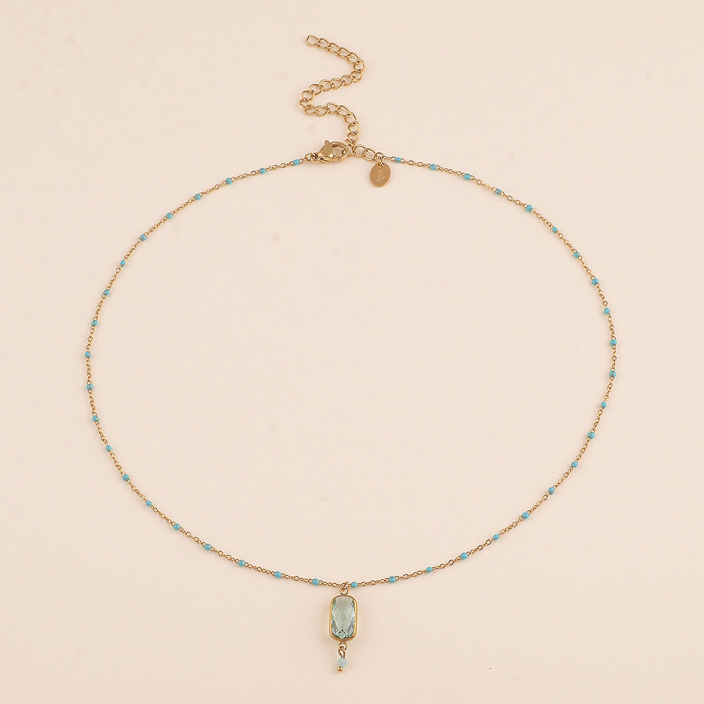 Enamel and Crystal necklace