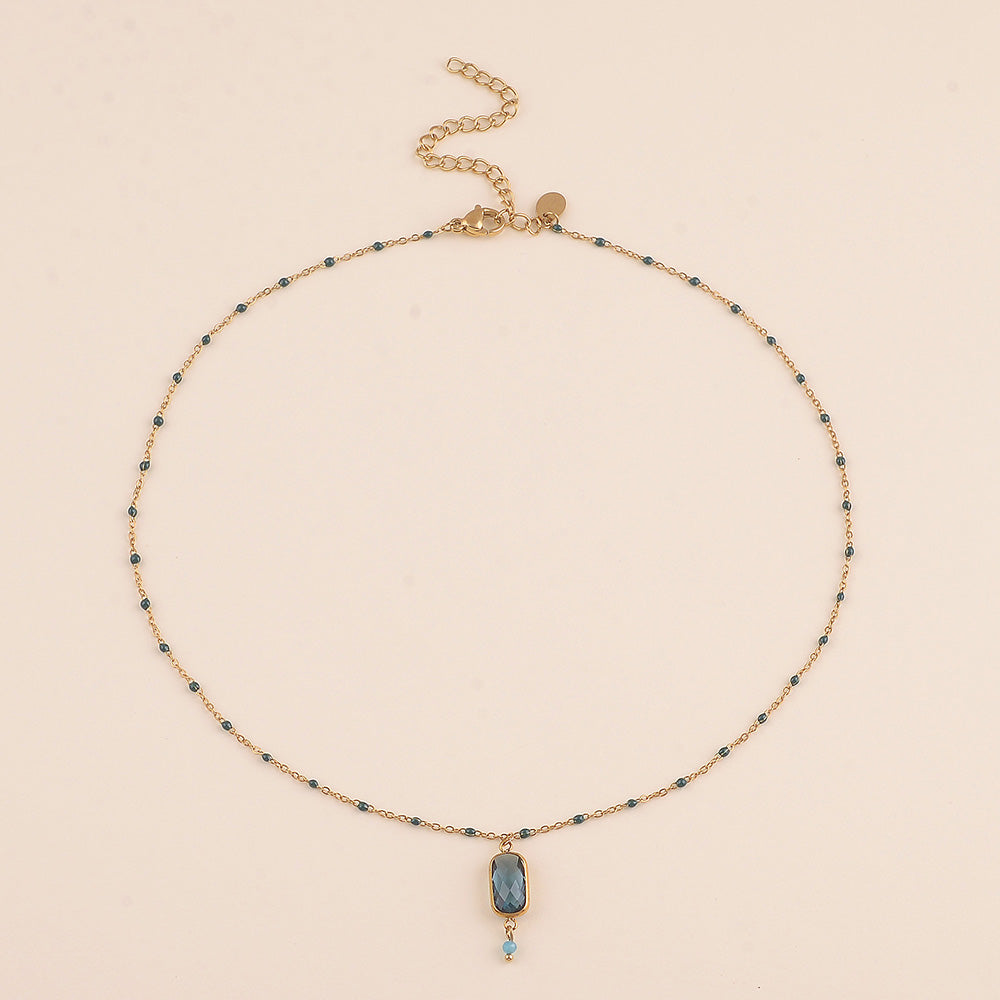 Enamel and Crystal necklace