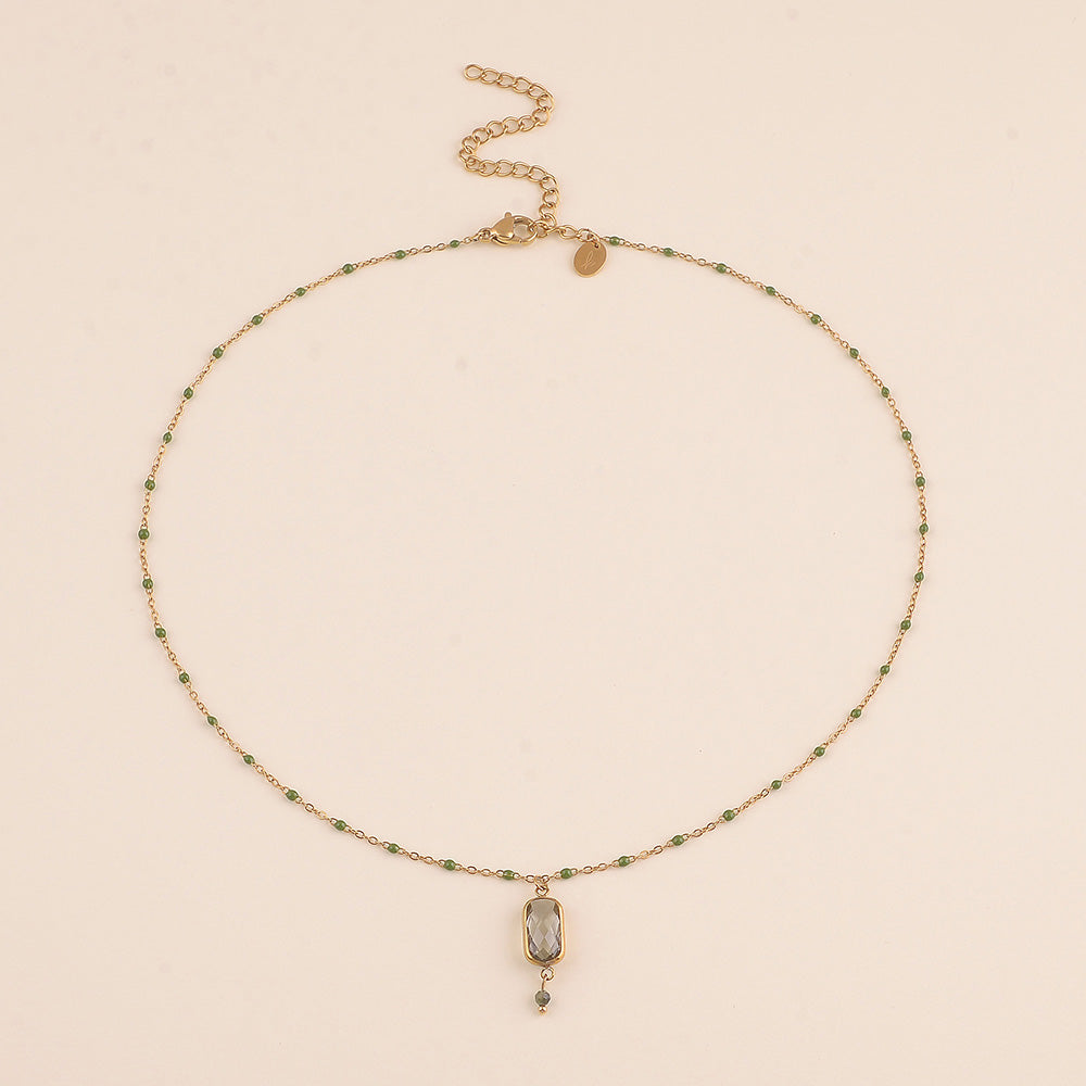 Enamel and Crystal necklace