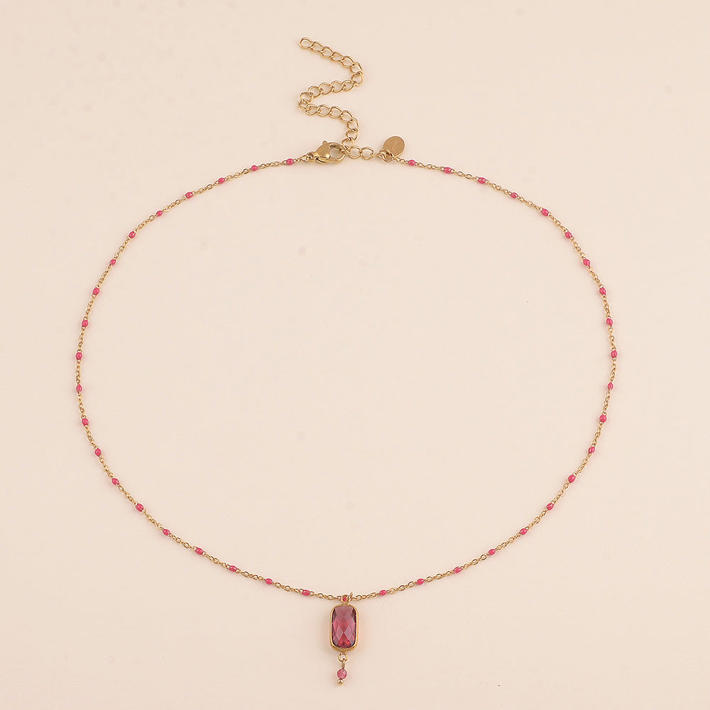 Enamel and Crystal necklace