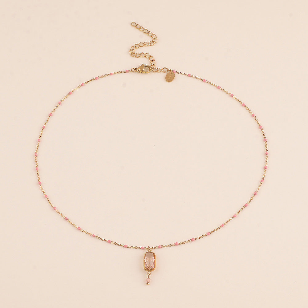 Enamel and Crystal necklace