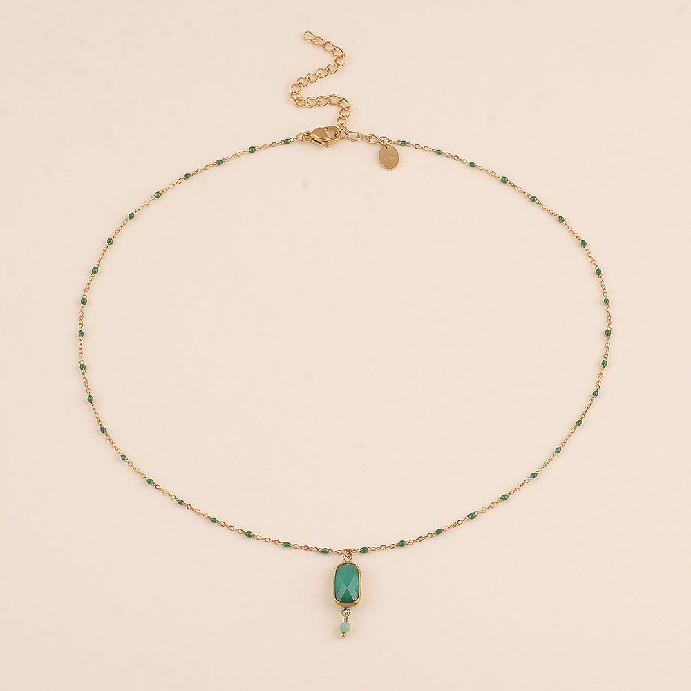 Enamel and Crystal necklace