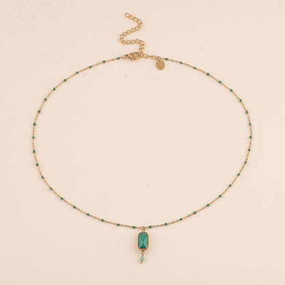 Enamel and Crystal necklace