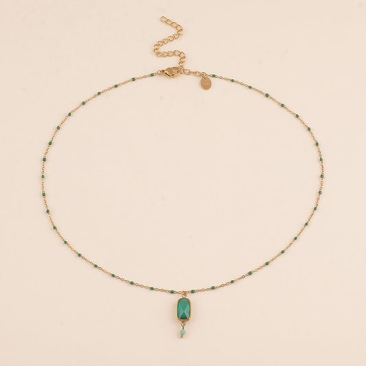 Enamel and Crystal necklace