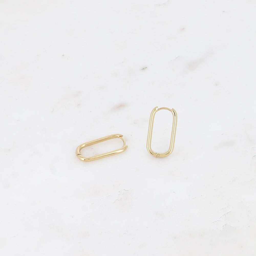 Elongated Creole Earriings