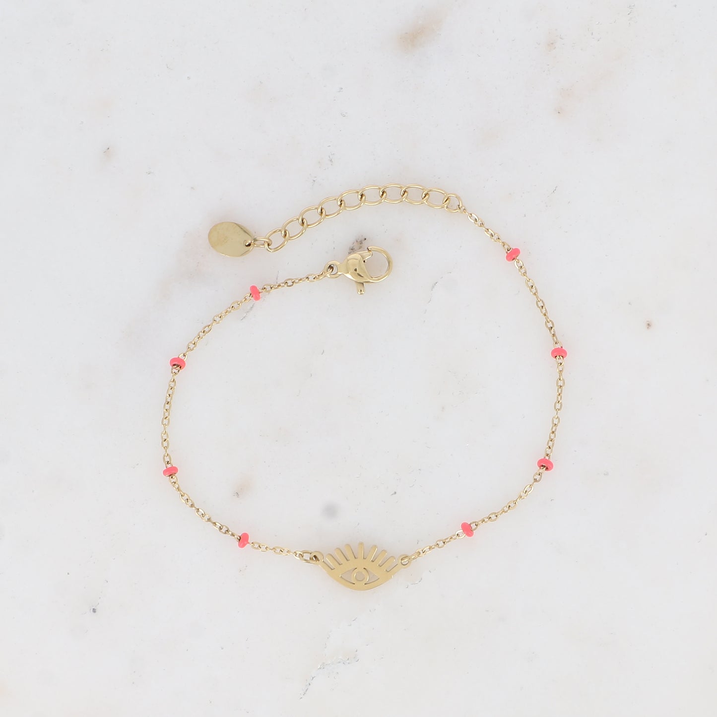 Open work eye pendant bracelet