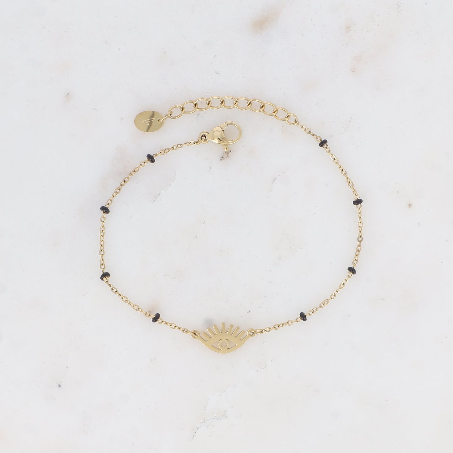 Open work eye pendant bracelet