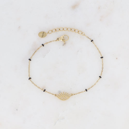 Open work eye pendant bracelet