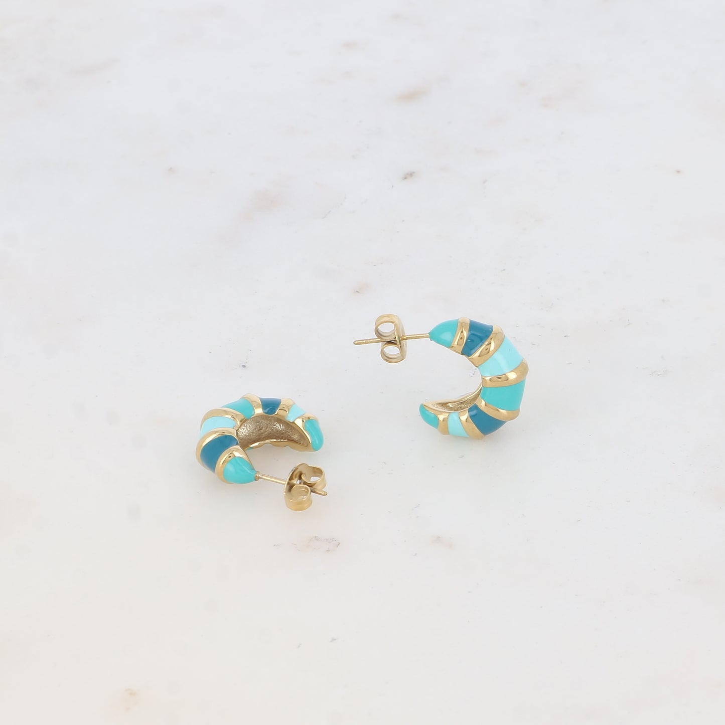 Twisted enamel creoles
