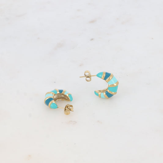 Twisted enamel creoles