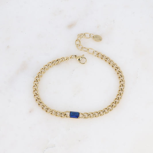 Curb Chain Crystal Bracelet