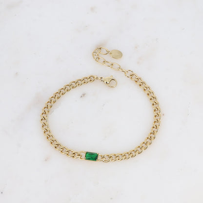 Curb Chain Crystal Bracelet