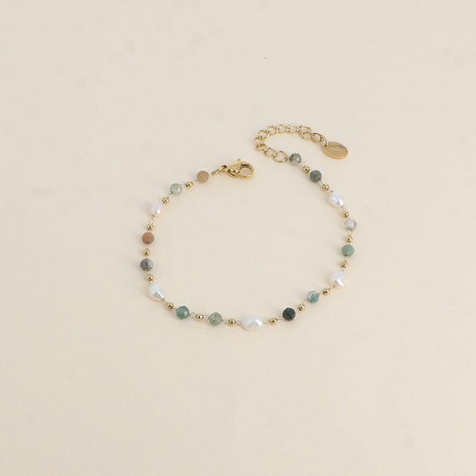 Stone Pearl Bracelet