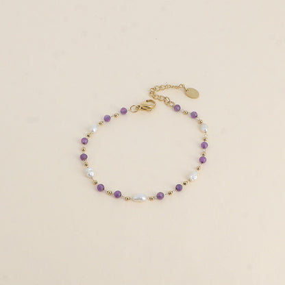 Stone Pearl Bracelet