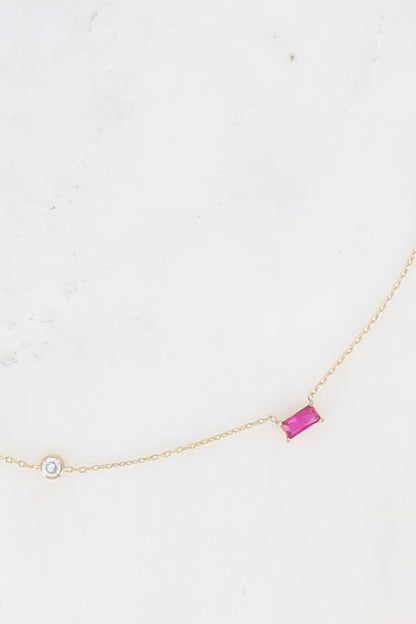 Rectangular Crystal Necklace