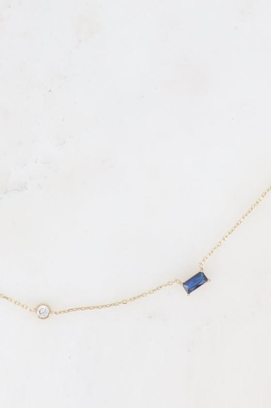 Rectangular Crystal Necklace