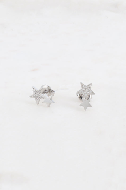 Double Star Stud Earrings