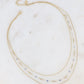 Three Row Natural Stone Necklace