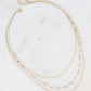 Three Row Natural Stone Necklace