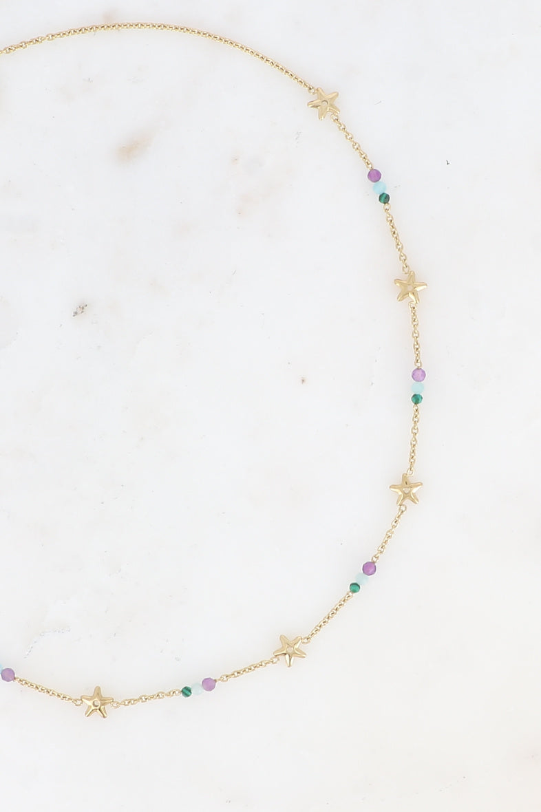 Star Tassels and Beads Necklace