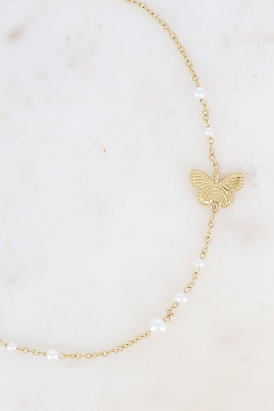 Textured Butterfly Necklace